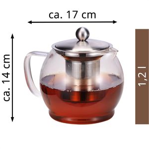 Produktbild für Tee-Kanne Böttcher-AG Glas / Edelstahl