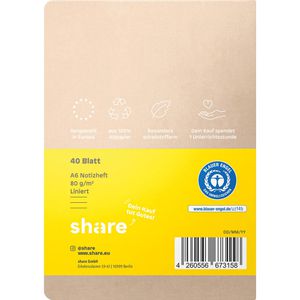 Produktbild für Notizbuch share 4-0015005, Karton Softcover