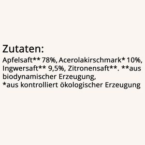 Produktbild für Vitamin-Shot Voelkel Ingwer Original demeter, BIO