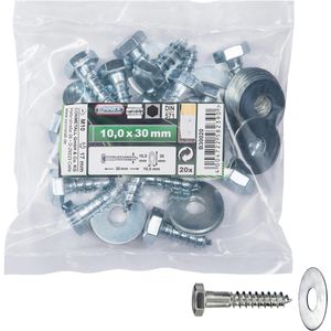 Produktbild für Holzschrauben Connex B30020, verzinkt, Set