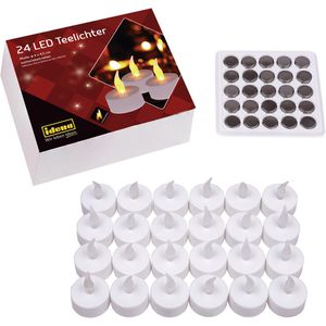 Produktbild für LED-Teelichter Idena 50023, weiß