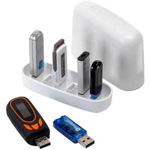 Exponent USB-Stick-Box 47001, weiß, für 6 USB-Sticks, Kunststoff