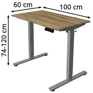 Produktbild für Schreibtisch Kerkmann Move small office, asteiche / silber