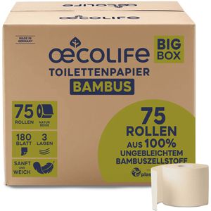 Produktbild für Toilettenpapier Oecolife Bambus, Big Box