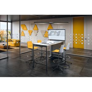 Produktbild für Stehtisch Quadrifoglio Idea+, grau / dunkelgrau