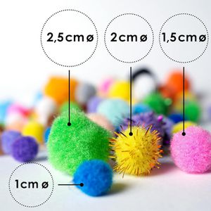 Produktbild für Pompons OfficeTree 3331, farbig sortiert
