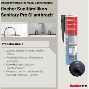 Produktbild für Silikon Fischer Premium, DSSA, anthrazit