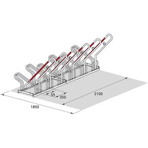 Produktbild für Fahrradständer WSM 2506, Bodenmontage / freistehend