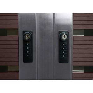 Produktbild für Mülltonnenbox Mendler HWC-K14, WPC/Edelstahl