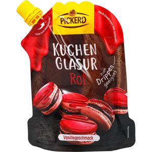 Kuchenglasur PICKERD Vanille, Zuckerglasur, rot
