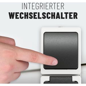 Produktbild für Steckdose Greate Feuchtraum, IP44, Aufputz