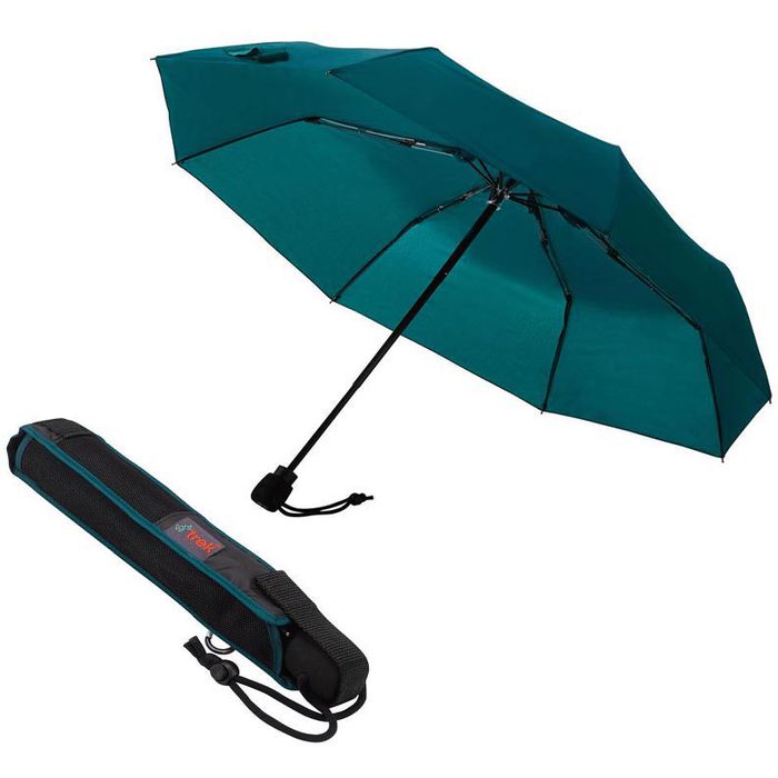 Euroschirm Regenschirm Light Trek, Taschenschirm, grün, manuell, Länge  geschlossen 28cm – Böttcher AG