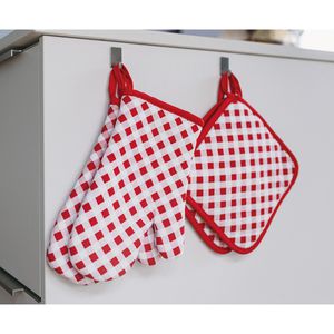 Produktbild für Ofenhandschuh LauterSchutz LS104, mit Topflappen, rot