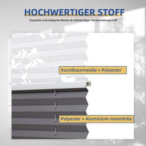 Produktbild für Plissee Sekey Day &amp; Night, Klemmfix, grau, weiß mit Muster