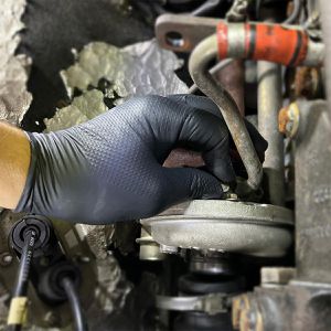 Produktbild für Einmalhandschuhe Hase XTRA Grip, schwarz, 50 Stück