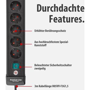 Produktbild für Steckdosenleiste Brennenstuhl Premium-Line, 3m