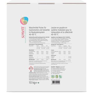 Sonett Waschmittel Pulver, DE1014, für Gastronomie und Gewerbe, ökologisch, 10kg, 120WL