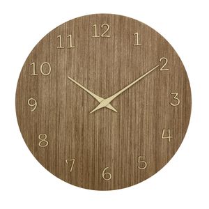 Produktbild für Wanduhr TFA 60.3072.23, Holz, analog, Quarzuhr