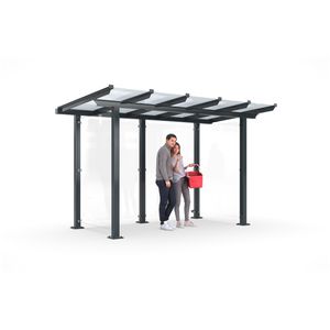 Produktbild für Personenunterstand WSM Passau P12, anthrazit, aus Metall