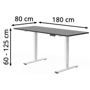 Produktbild für Schreibtisch FlexiSpot E5W, schwarz / weiß
