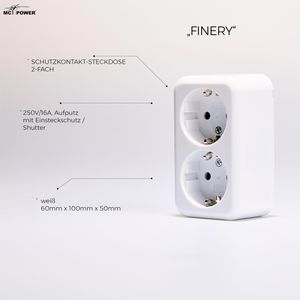 Produktbild für Steckdose McPower Finery, Aufputz