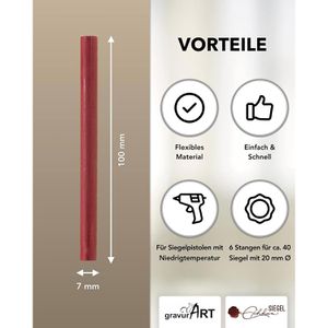 Produktbild für Siegellack gravurART 0015, bordeaux-rot