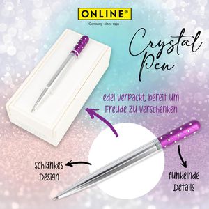 Produktbild für Kugelschreiber Online Crystal Pen Purple, 37078