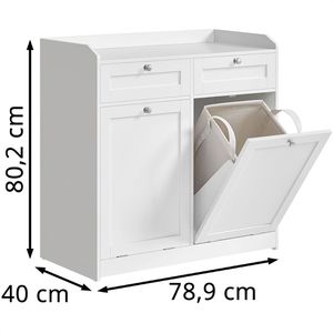 Produktbild für Badschrank Vasagle BBC751W01, weiß
