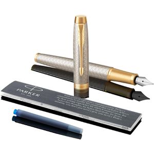 Produktbild für Füller Parker IM Premium Warm Silver G.C., Feder F