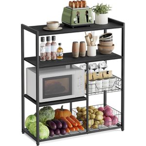 Produktbild für Küchenregal Vasagle KKS096B22, schwarz