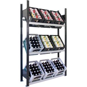 Getränkekistenregal Schulte-Regalwelt 124, für 9 Kisten