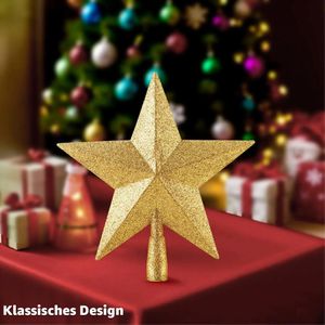 Produktbild für Christbaumspitze TK-Gruppe 98407, glitzernd, gold
