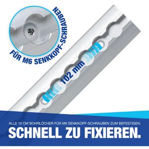 Produktbild für Airlineschiene NTG Standard, Set, zum Schrauben, 2 Stück