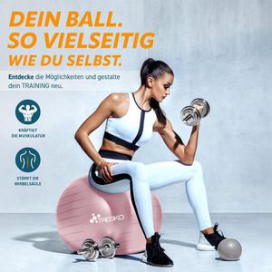 Produktbild für Gymnastikball Tresko Anti-Burst, mit Luftpumpe
