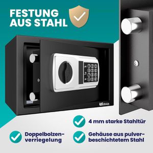 Produktbild für Tresor Deuba 107130, schwarz