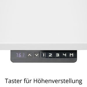 Produktbild für Schreibtischgestell Lüllmann 114900-1, weiß, 4 Memoryspeicher