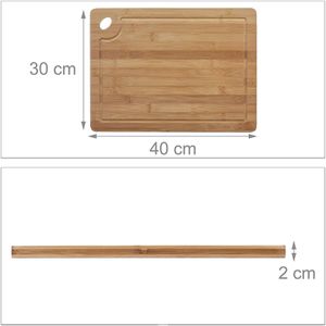 Produktbild für Schneidebrett Relaxdays 10020950 aus Bambus