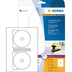 CD-Etiketten Herma 5115 Maxi, weiß matt