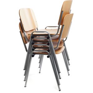 Produktbild für Besucherstuhl Rocada RD-974S, stapelbar