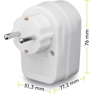 Produktbild für Steckdosenadapter Goobay weiß