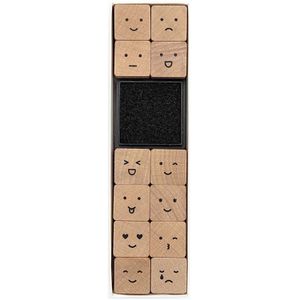 Produktbild für Motivstempel Rico-Design Paper Poetry Set Smile, aus Holz