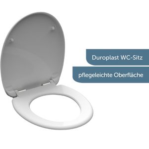 Produktbild für WC-Sitz Schütte White 82100, oval, aus Duroplast