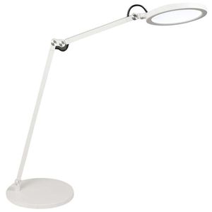 Schreibtischlampe Fabas-Luce Regina, weiß, LED, dimmbar