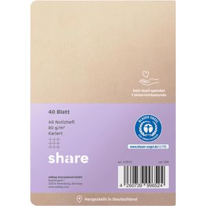 Produktbild für Notizbuch share 4-0015134, Karton Softcover