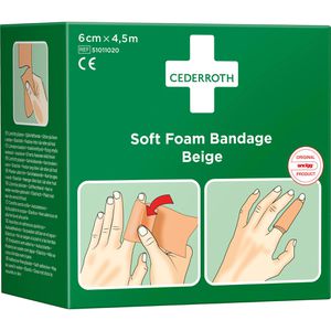 Produktbild für Pflaster Cederroth Soft Foam Bandage, beige, 1 Rolle
