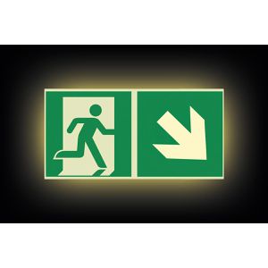 Produktbild für Hinweisschild Abtec ISO 7010 E002+E006 Aluminium