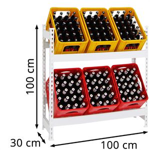 Produktbild für Getränkekistenregal PROREGAL Camel, für 6 Kisten