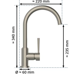 Produktbild für Küchenarmatur Schütte Cornwall, Edelstahl