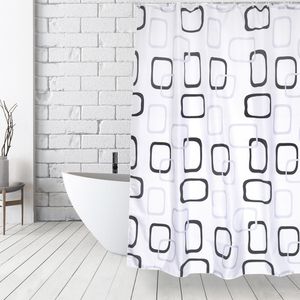 Produktbild für Duschvorhang MSV Anti-Schimmel Quadrat, 180 x 200 cm