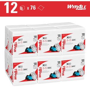 Produktbild für Einwegtücher Wypall X60, 6034, General Clean, Hydroknit, weiß